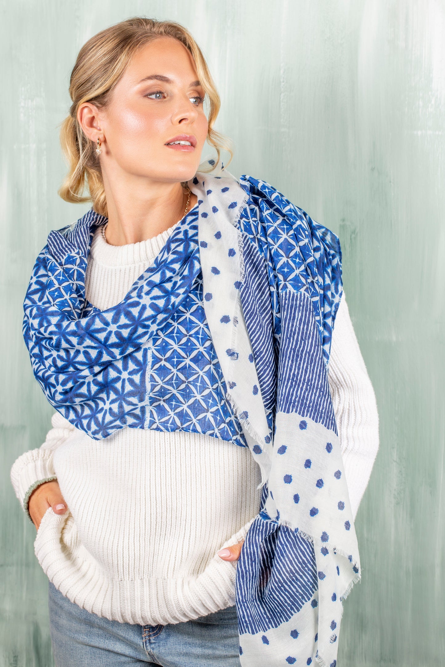 Cora Tile Print Scarf