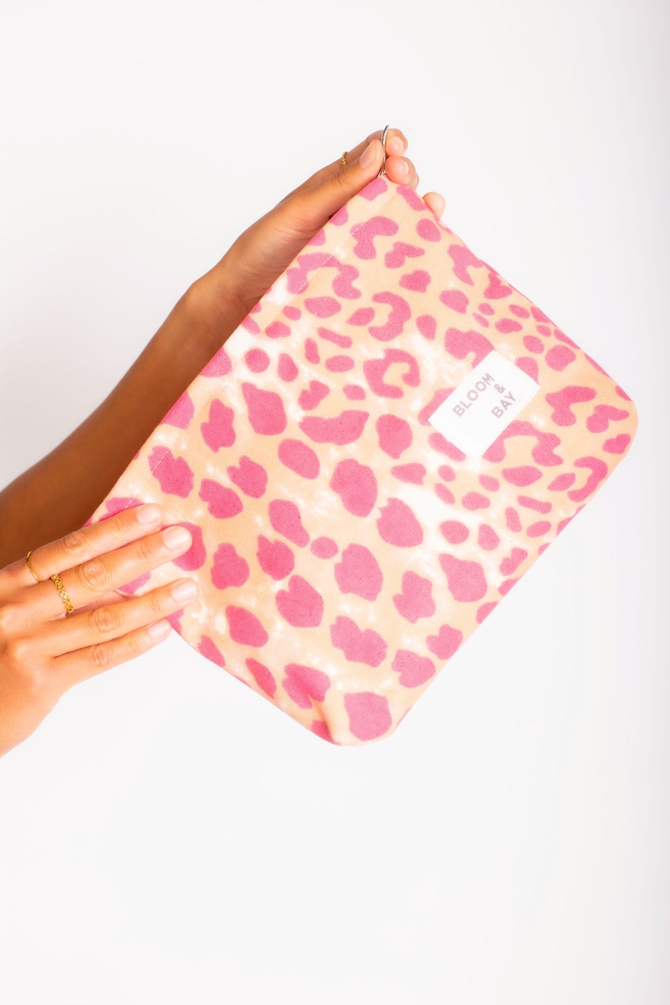 Pink Leopard Make up Bag