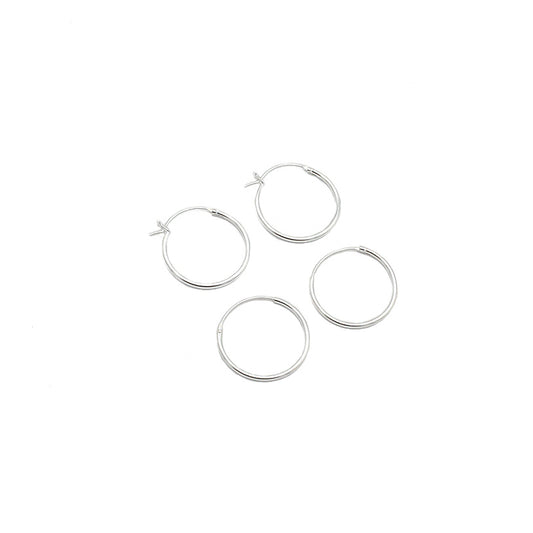 STERLING SILVER HOOP EARRING PACK