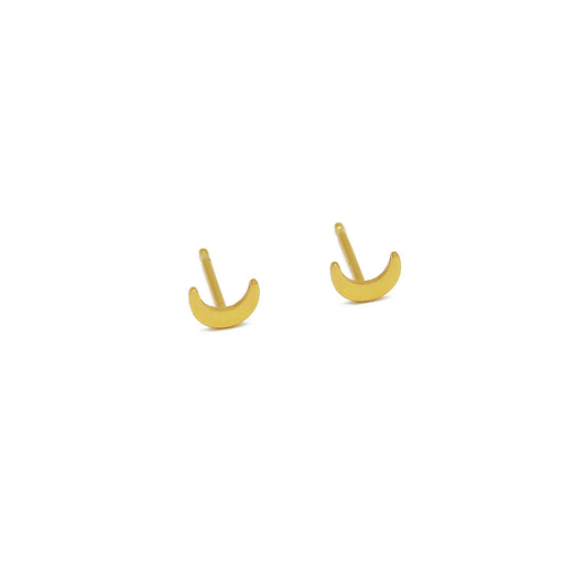 STERLING SILVER MOON STUDS