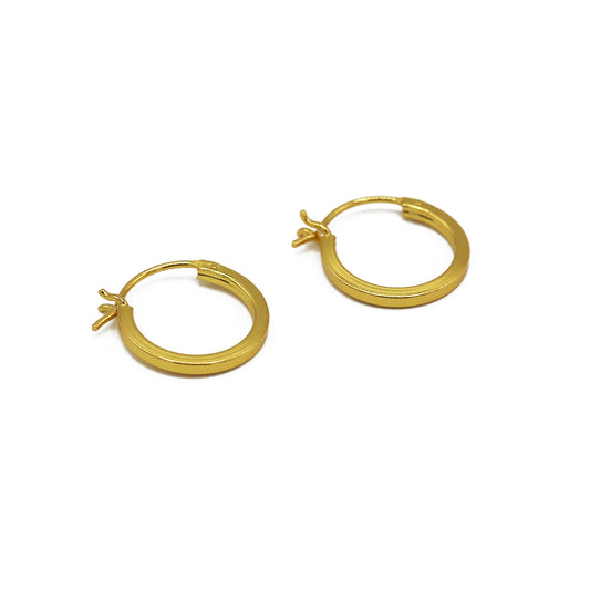 STERLING SILVER 14MM CLIP CLOSE HOOPS