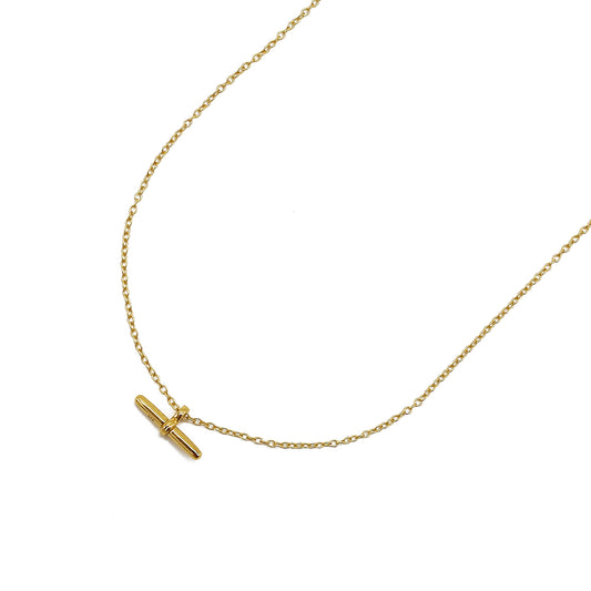 STERLING SILVER T BAR NECKLACE