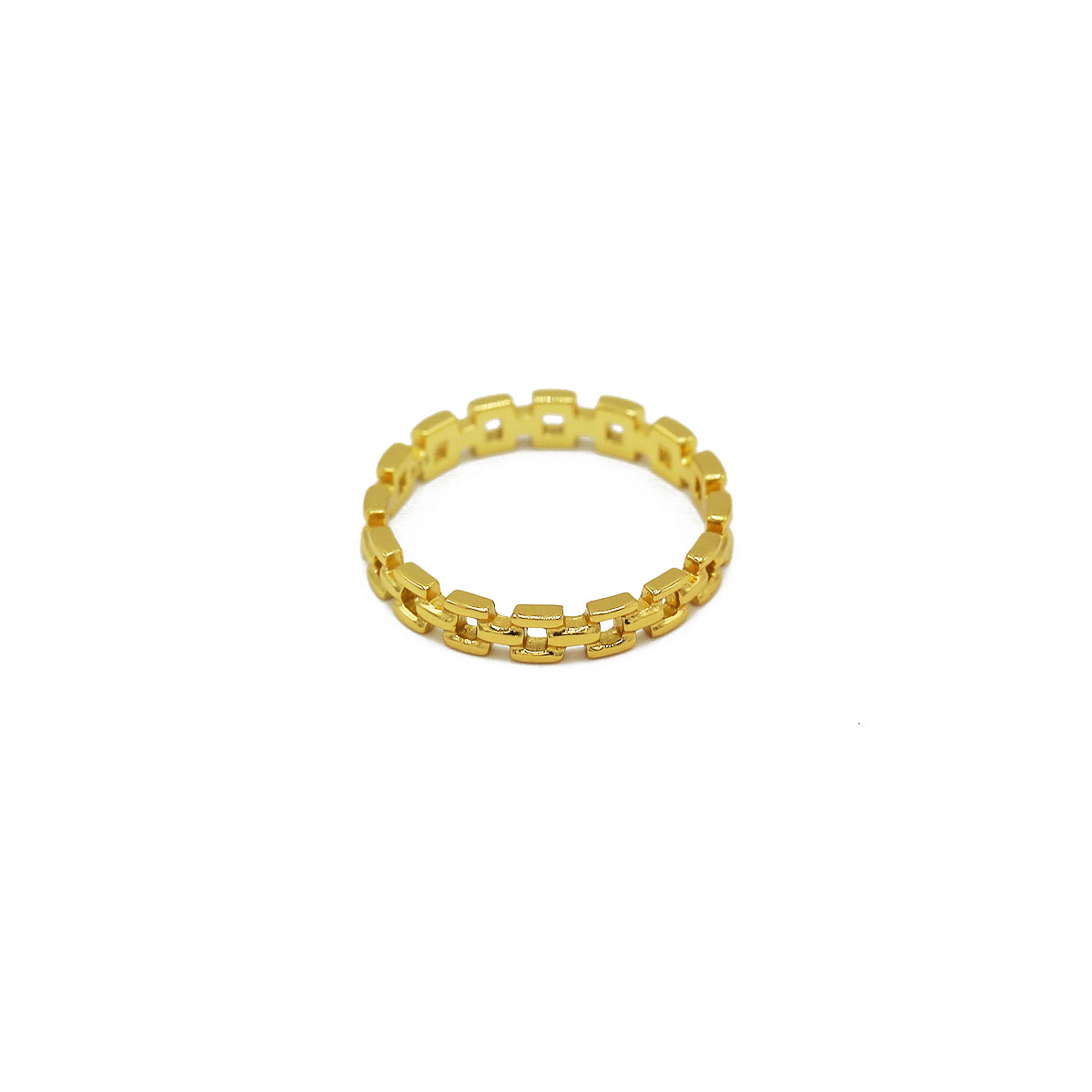 STERLING SILVER CHAIN LINK BAND RING