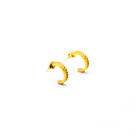 PLAITED HOOP EARRINGS