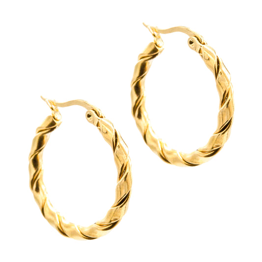 Steel Textured Hoops