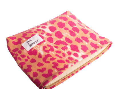 Pink Leopard Make up Bag